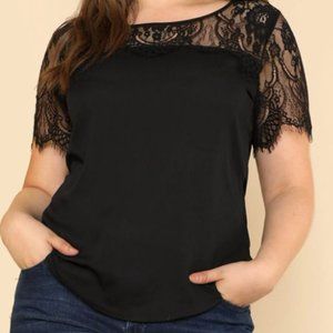 SHEIN Top with lace